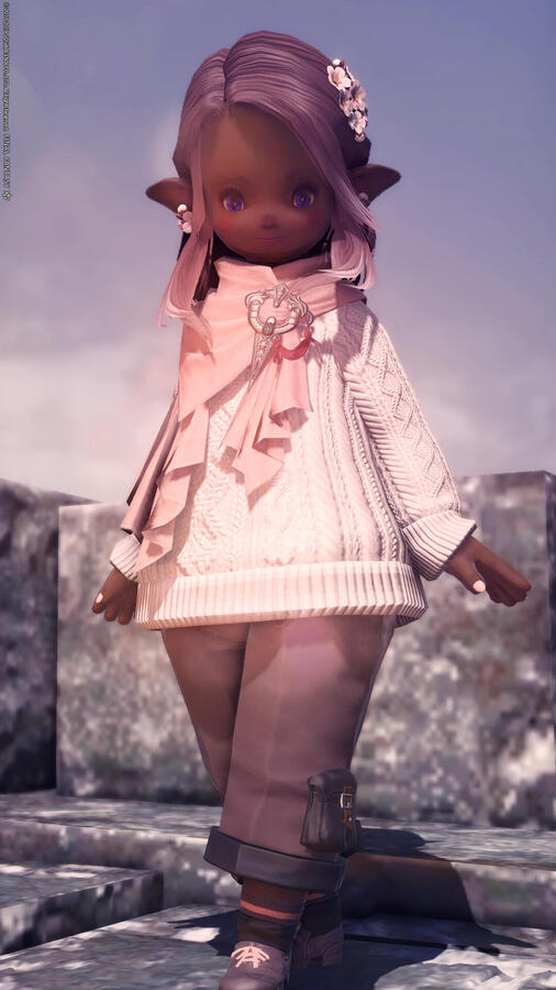 Unusually pink hair, casual winter vibes